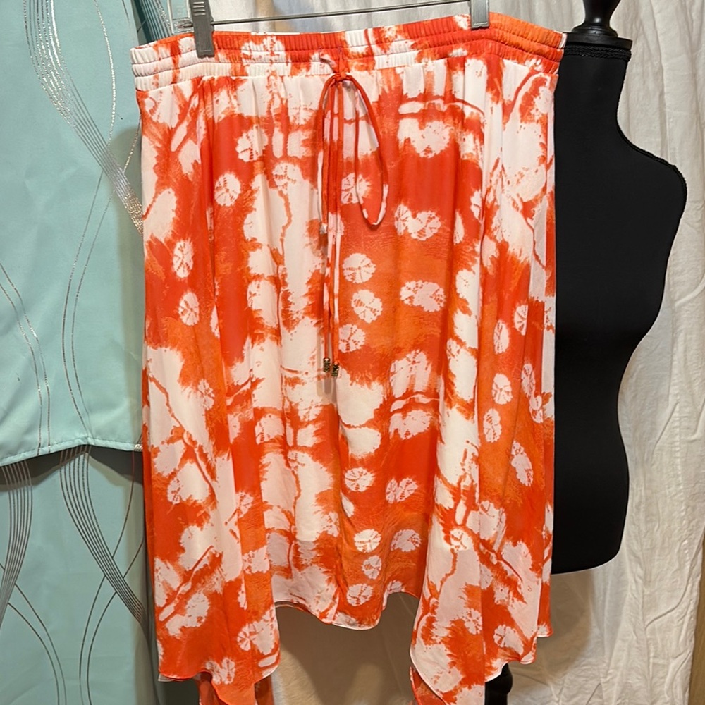 Orange Tie-Dye Skirt